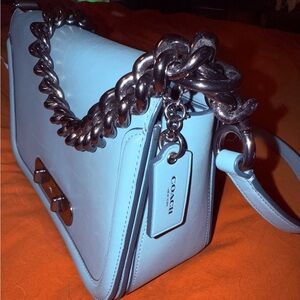 COACH Swagger shoulder bag in blue/teal 🩵 with gunmetal hardware